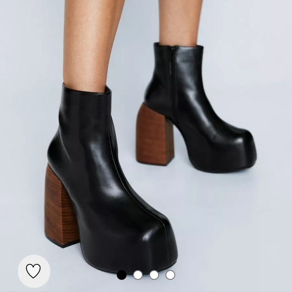 Nasty Gal Faux Leather Platform Ankle Bootie - Picture 13 of 15